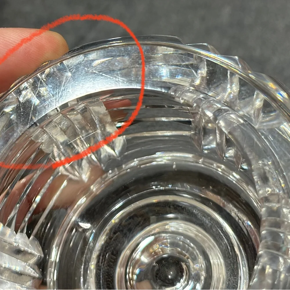 A pair of Waterford Crystal candle votives / holders